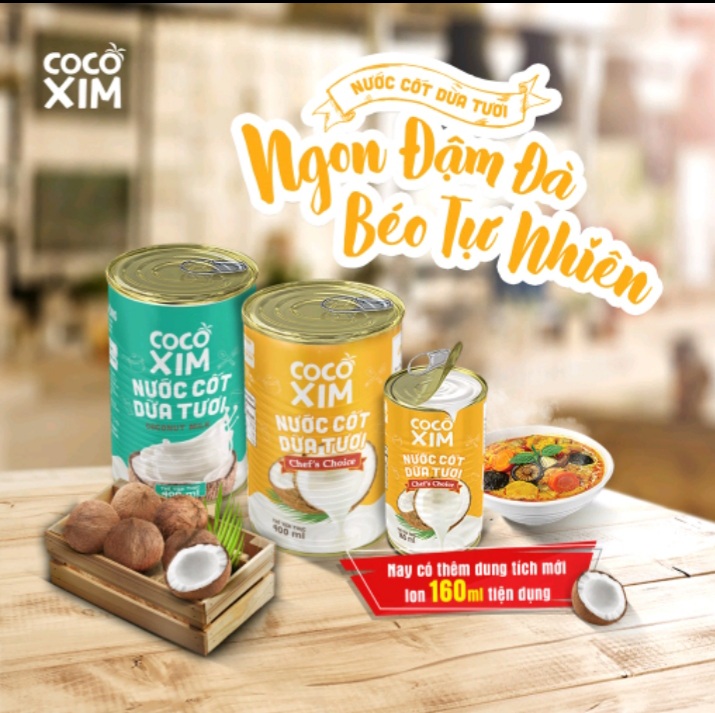 NƯỚC CỐT DỪA tươi COCOXIM Lon 400ml