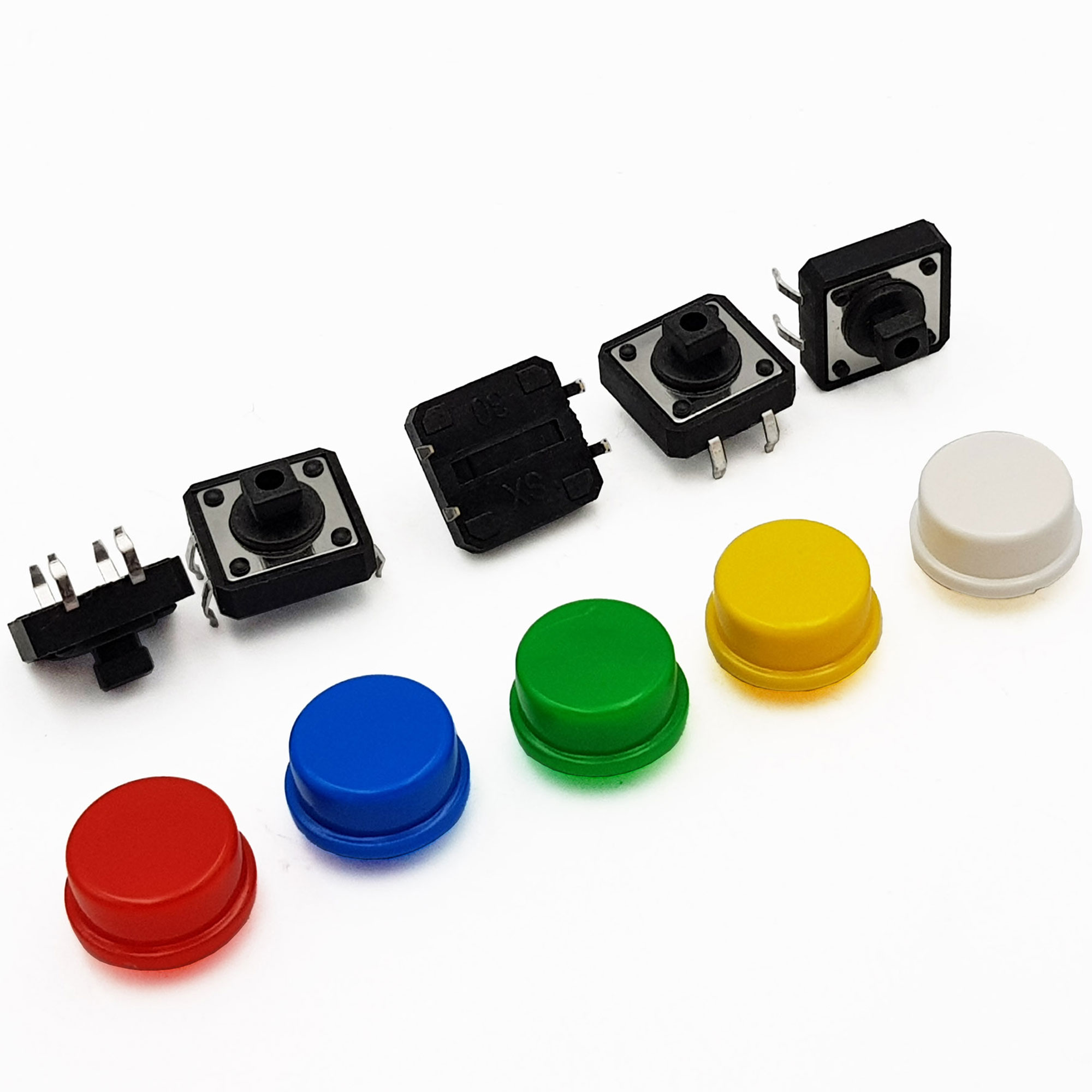 2 Bộ 5 nút nhấn 12 x 12 x 7mm 5 màu