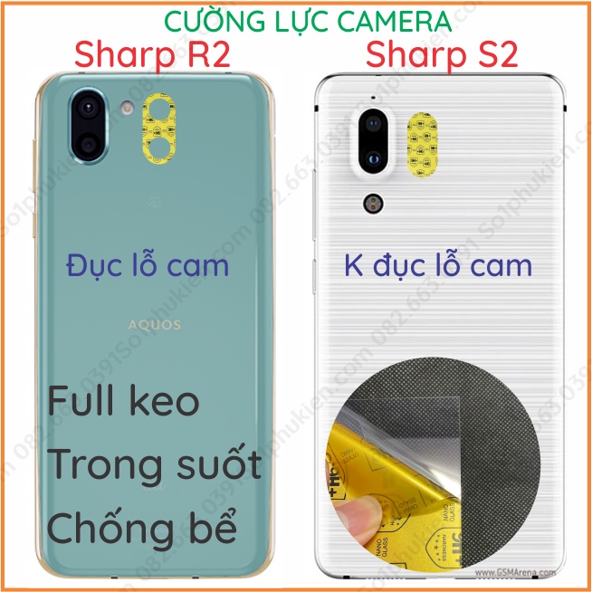 Cường lực camera sharp aquos s2 , sharp R2