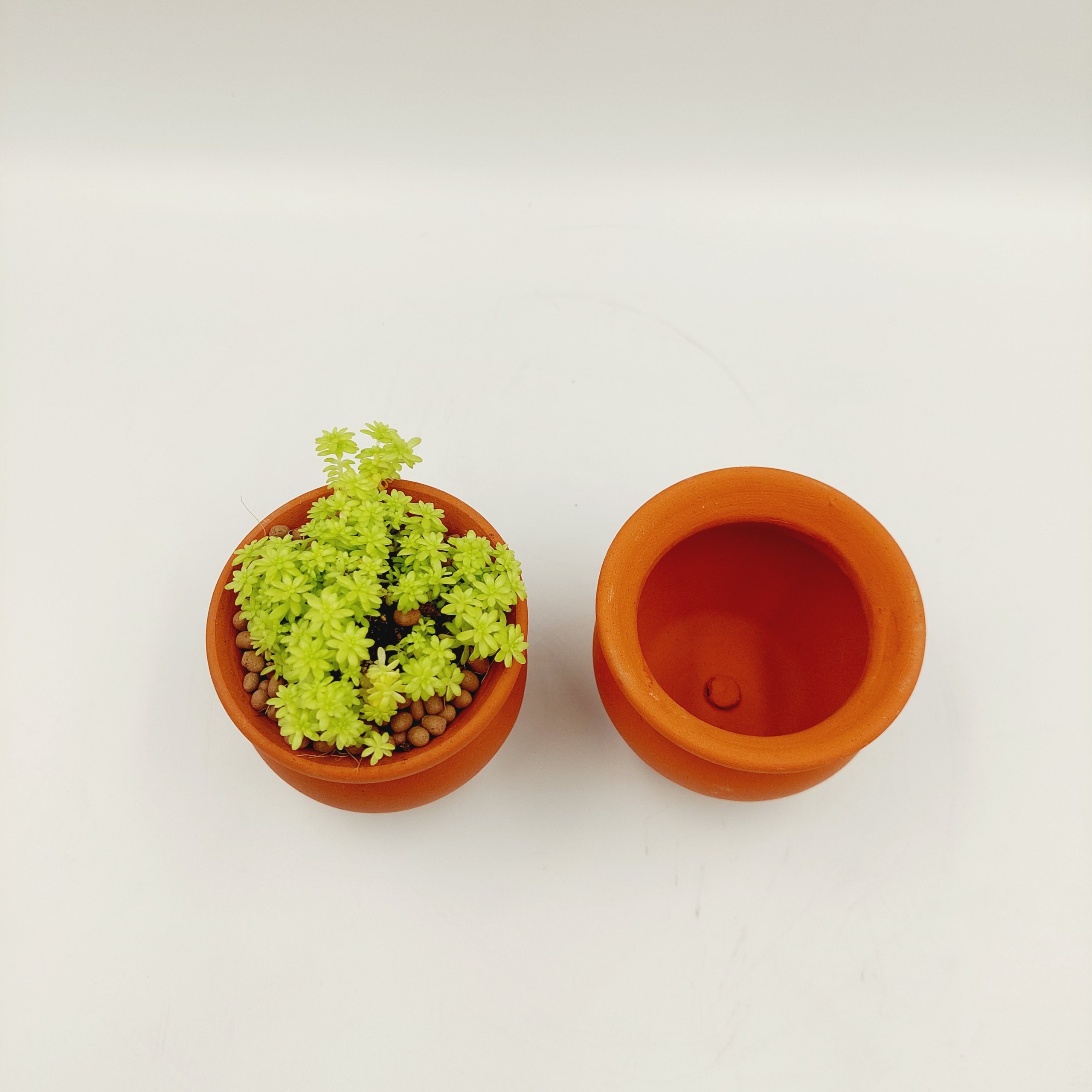 Chậu đất nung, chậu sen đá - Chum mini, miệng chậu 6.5cm, chiều cao 6cm
