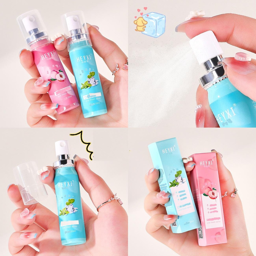 Xịt thơm miệng Bạc Hà Và Đào, xịt thơm miệng nhiều vị