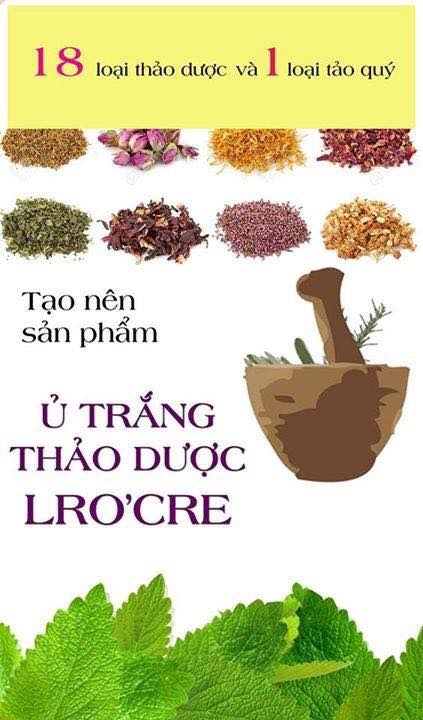 BỘT Ủ TẮM TRẮNG THẢO DƯỢC LRO'CRE