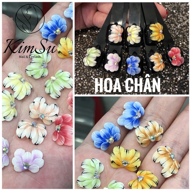 Phụ kiện nail - hoa bột - Hoa chân ( cúc nửa )