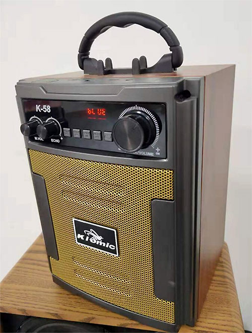 Loa kéo giá rẻ- Loa Kéo Di Động Bluetooth Karaoke Thùng Gỗ-  Tặng Kèm 1 Micro Không Dây Hát Cực Hay, pin trâu