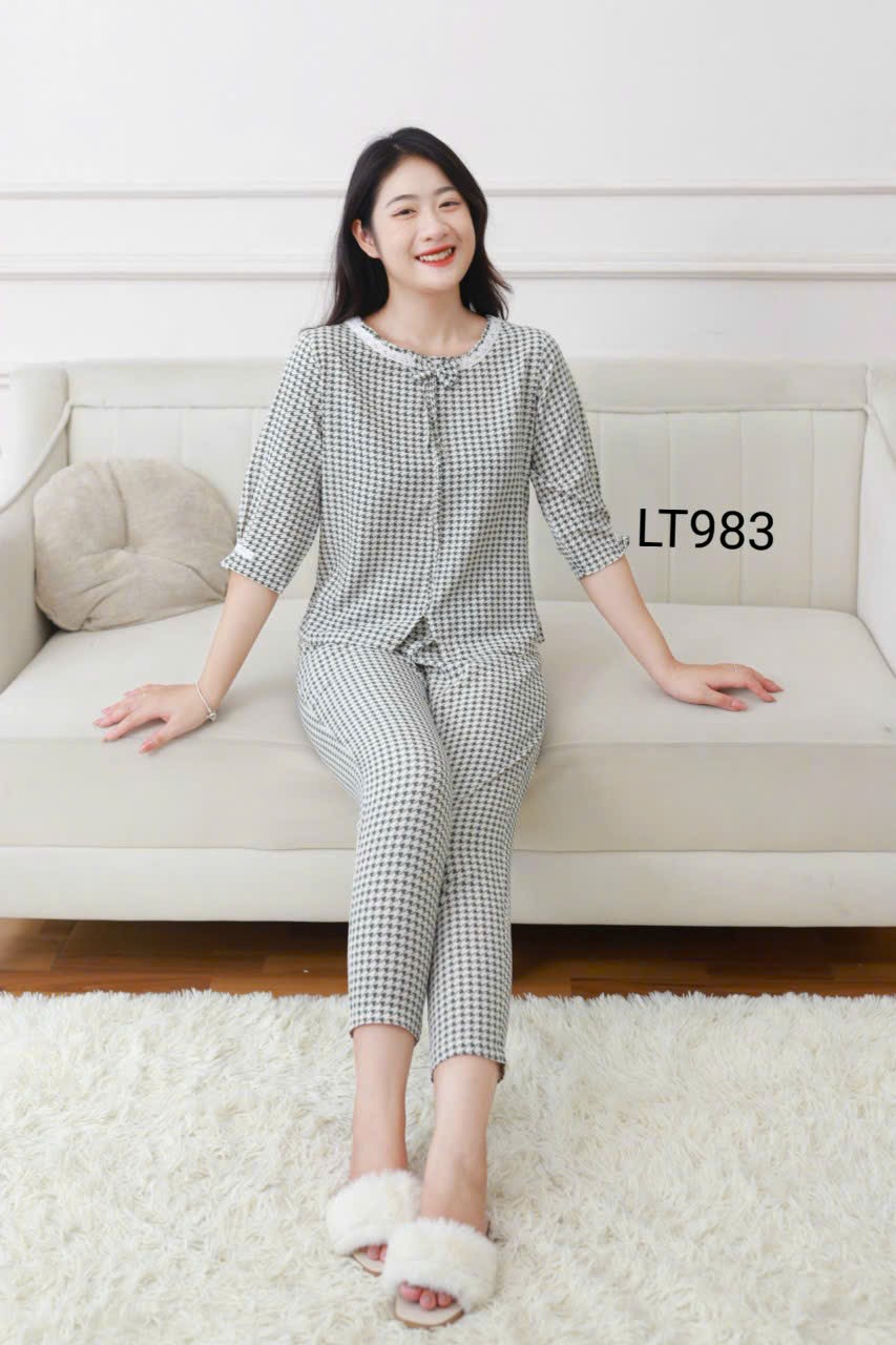 Quần áo mặc nhà, Đồ bộ nữ quần dài chất lụa xinh