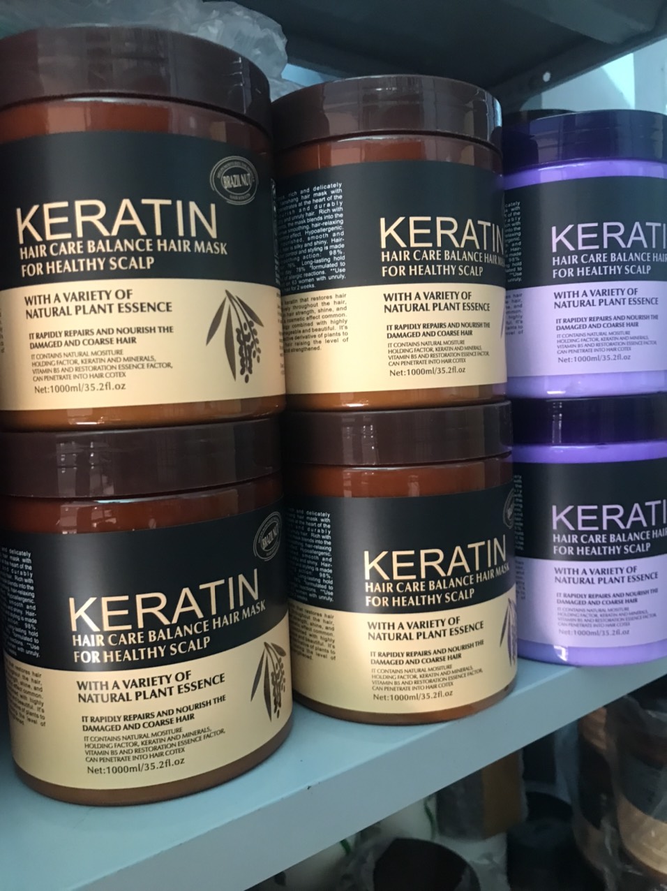 kem ủ tóc KERATIN collagen 1000ml (hủ nâu)