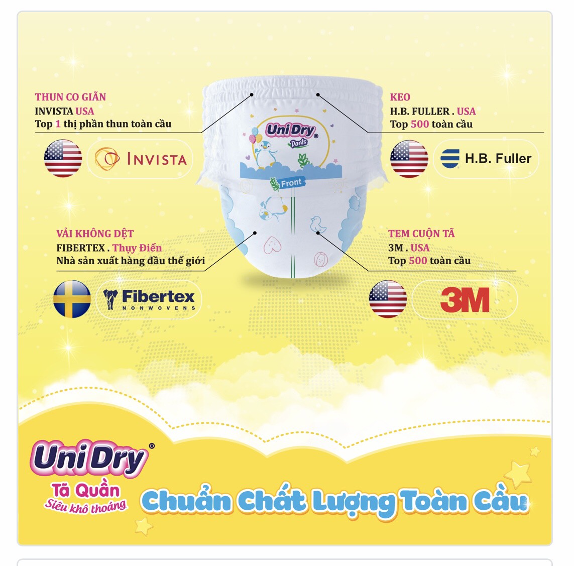 Tã quần Unidry XXL 44 miếng