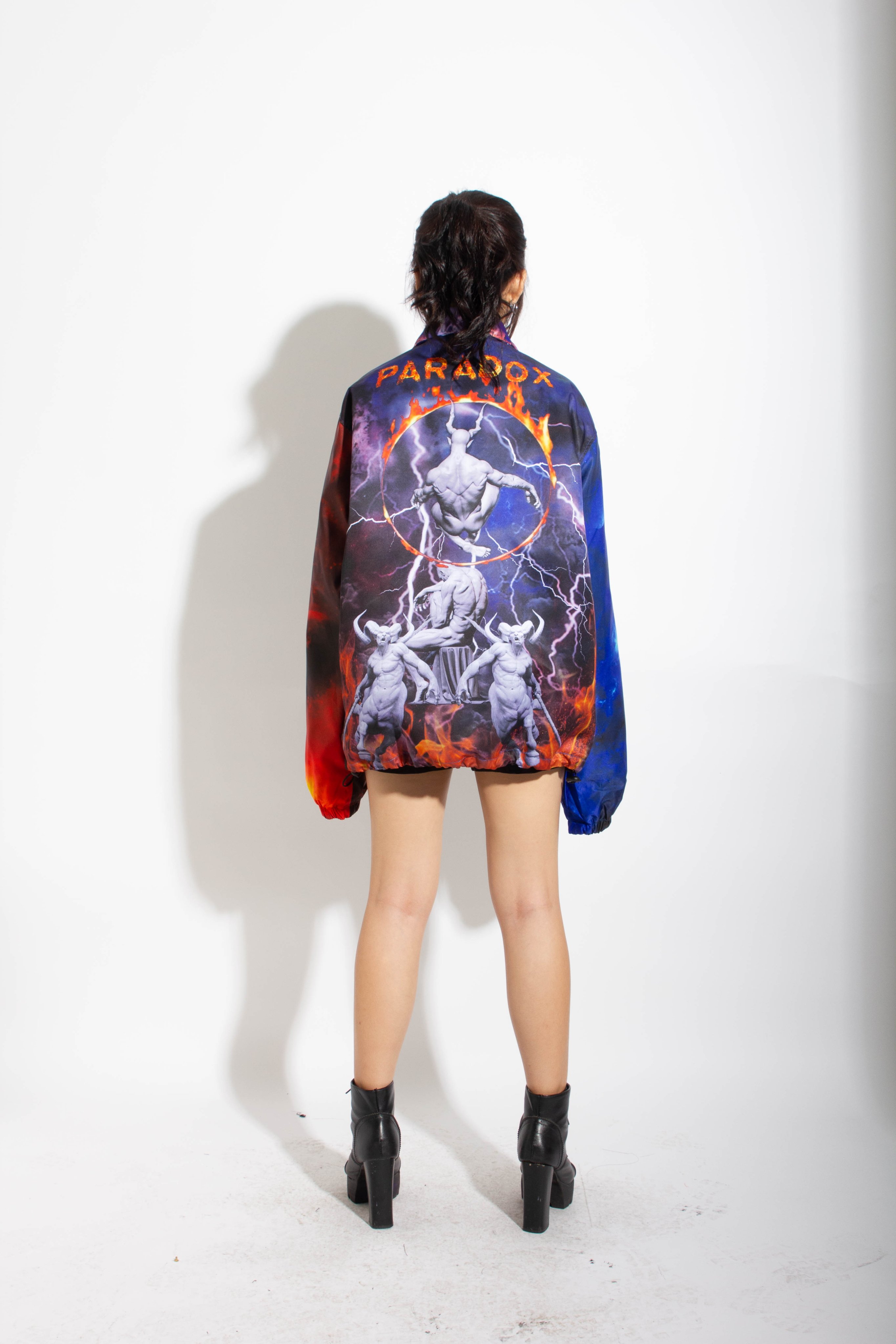 PARADOX Áo khoác dù HELL BORDER OVER-PRINTED JACKET