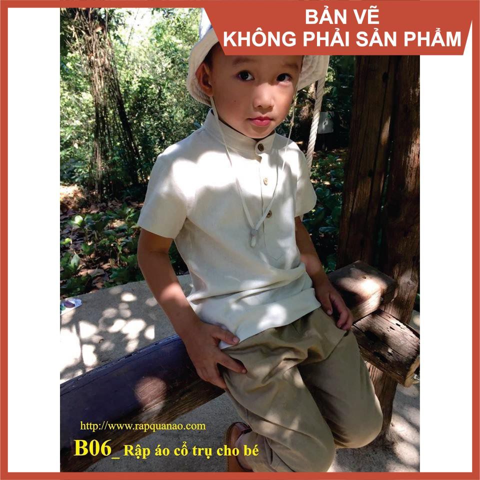 Rập giấy áo bé trai mã B06 (BẢN VẼ)