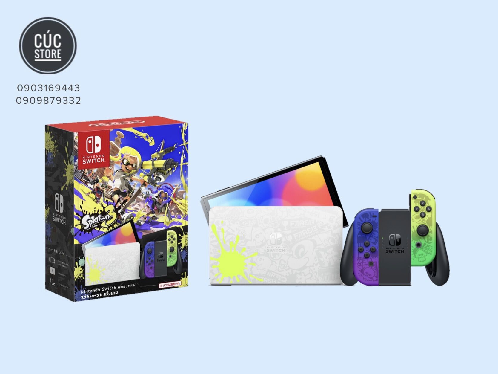 Máy Chơi Game Nintendo Switch OLED model - Splatoon 3 Edition