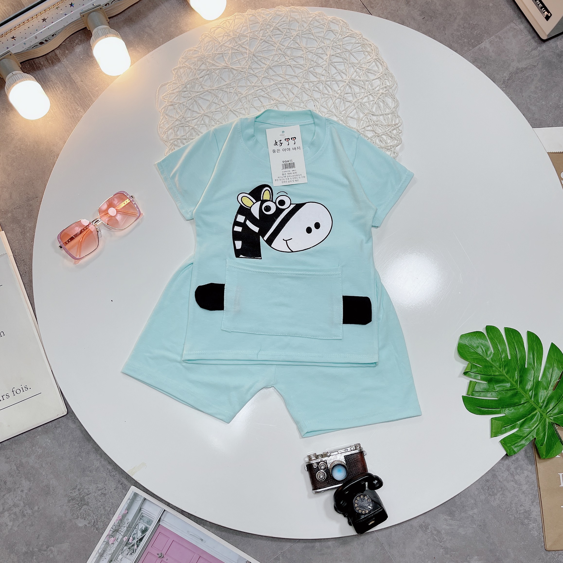 Bộ coton co giãn 4 chiều(có túi bụng) cuổho bé trai, bé gái(0-5 tuổi)