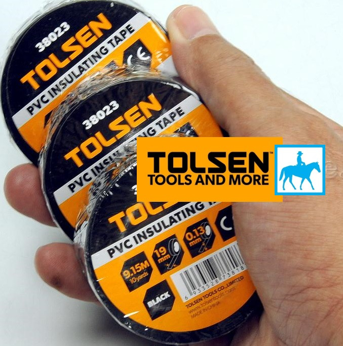 Cuộn băng keo điện đen TOLSEN 38023