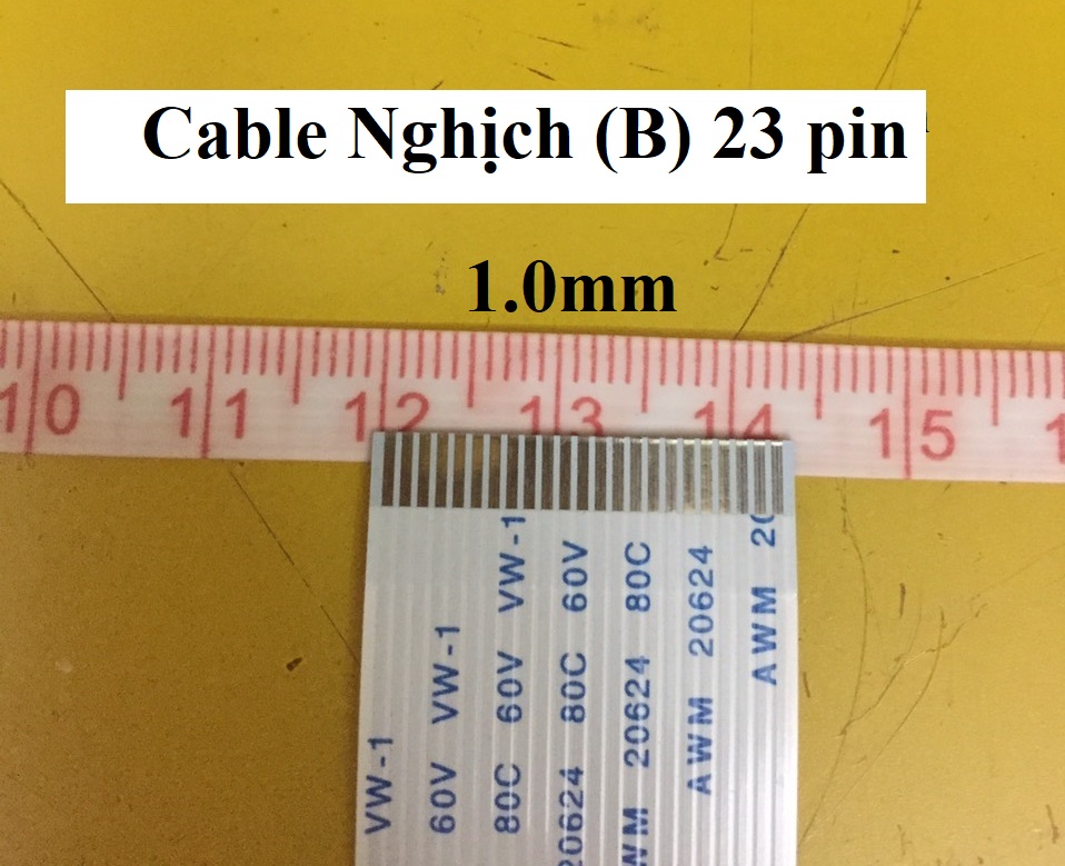 Cable FFC NGHỊCH (Type B): (Chân pin: 0.5-1.0-1.25mm) - (Số pin: 16-21-23-25-32pin) - Chiều dài cable 25cm