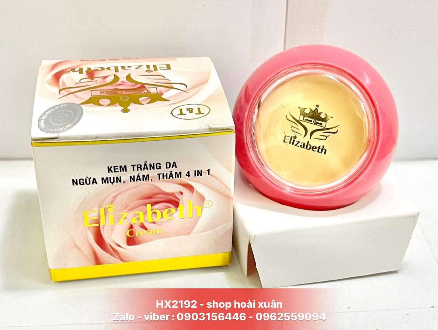 Kem trắng da ngừa mụn nám thâm 4in1 elizabeth 4gr - kem elizabeth queen cream tân thuận - hx2192