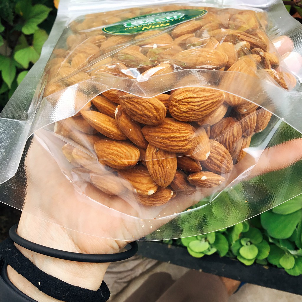 Hạnh Nhân Rang Mộc Nhập Khẩu mỹ 100% 500g