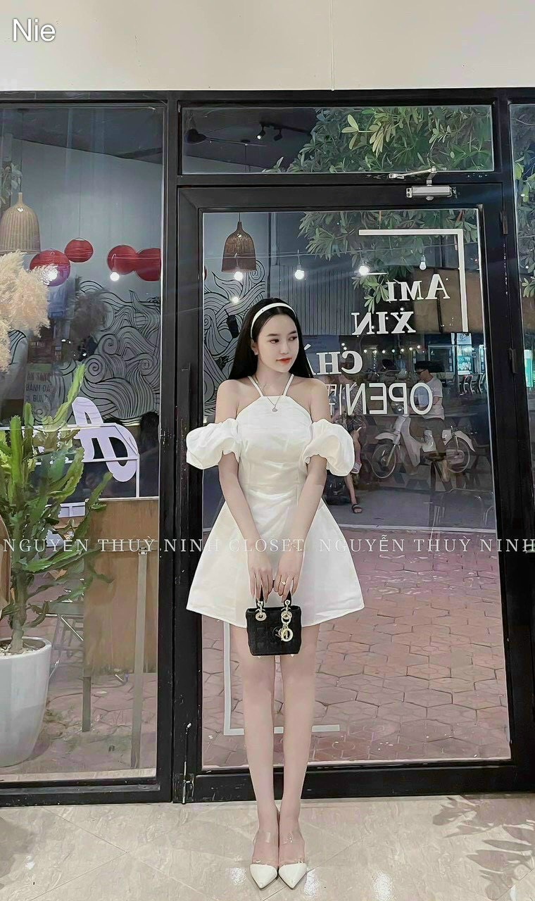 Váy đầm nữ cổ yếm