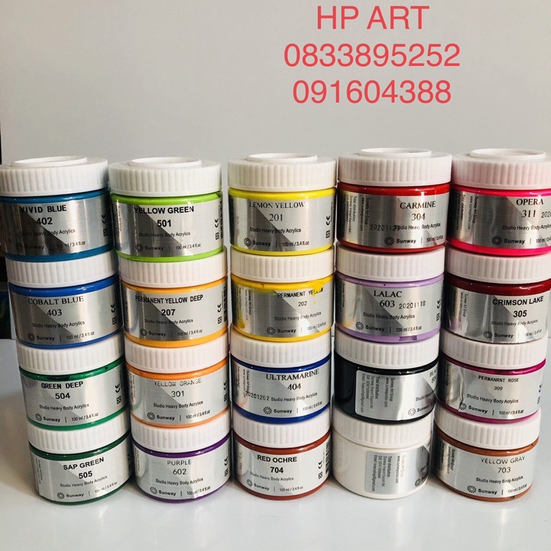 Màu Acrylic 100ml  SUNWAY