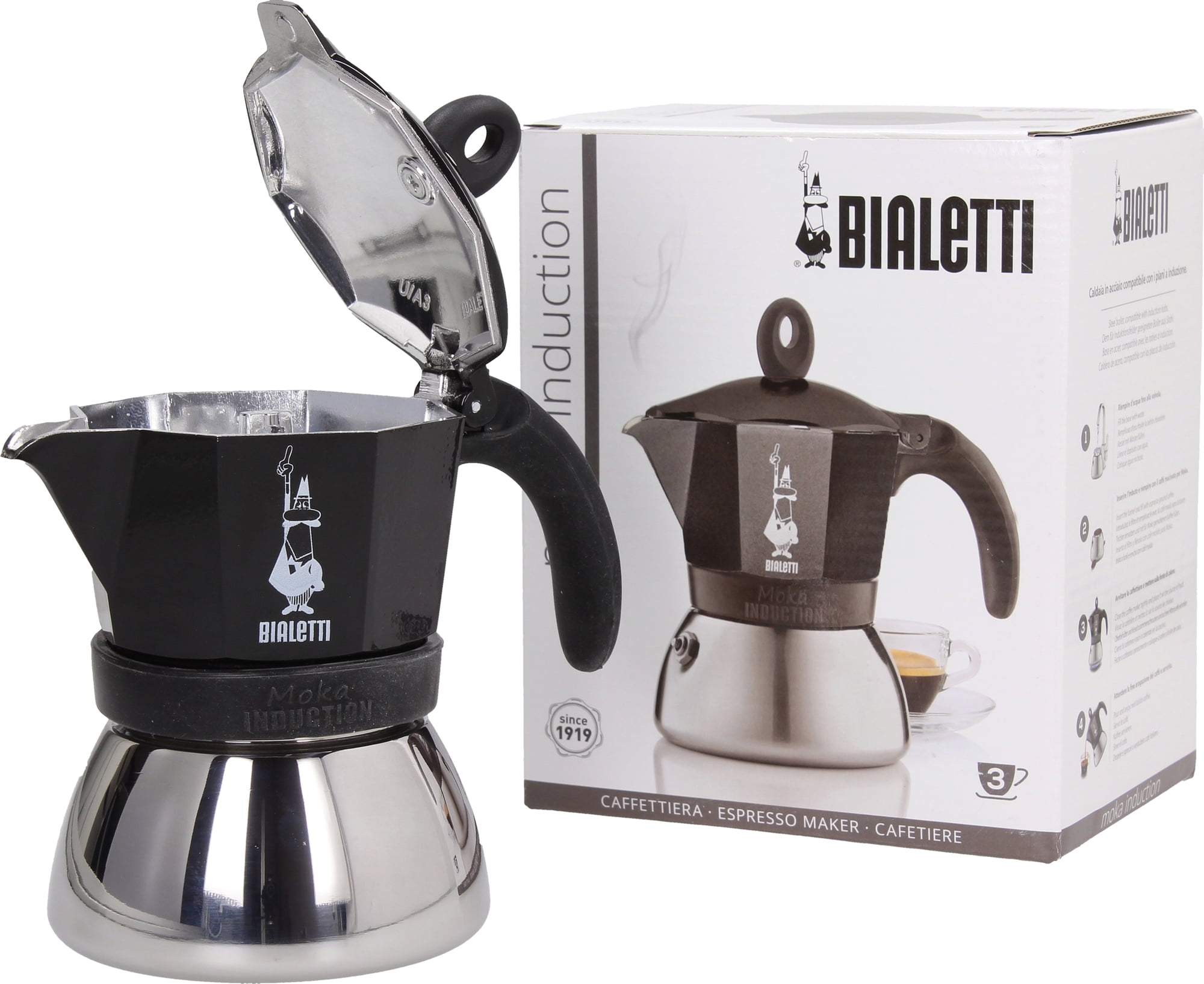 ẤM PHA CÀ PHÊ BIALETTI MOKA POT- MOKA INDUCTION 3 CUPS