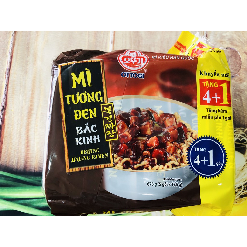 Lốc 5 gói mì tương đen Bắc Kinh Ottogi gói (5 GÓI X 135G)