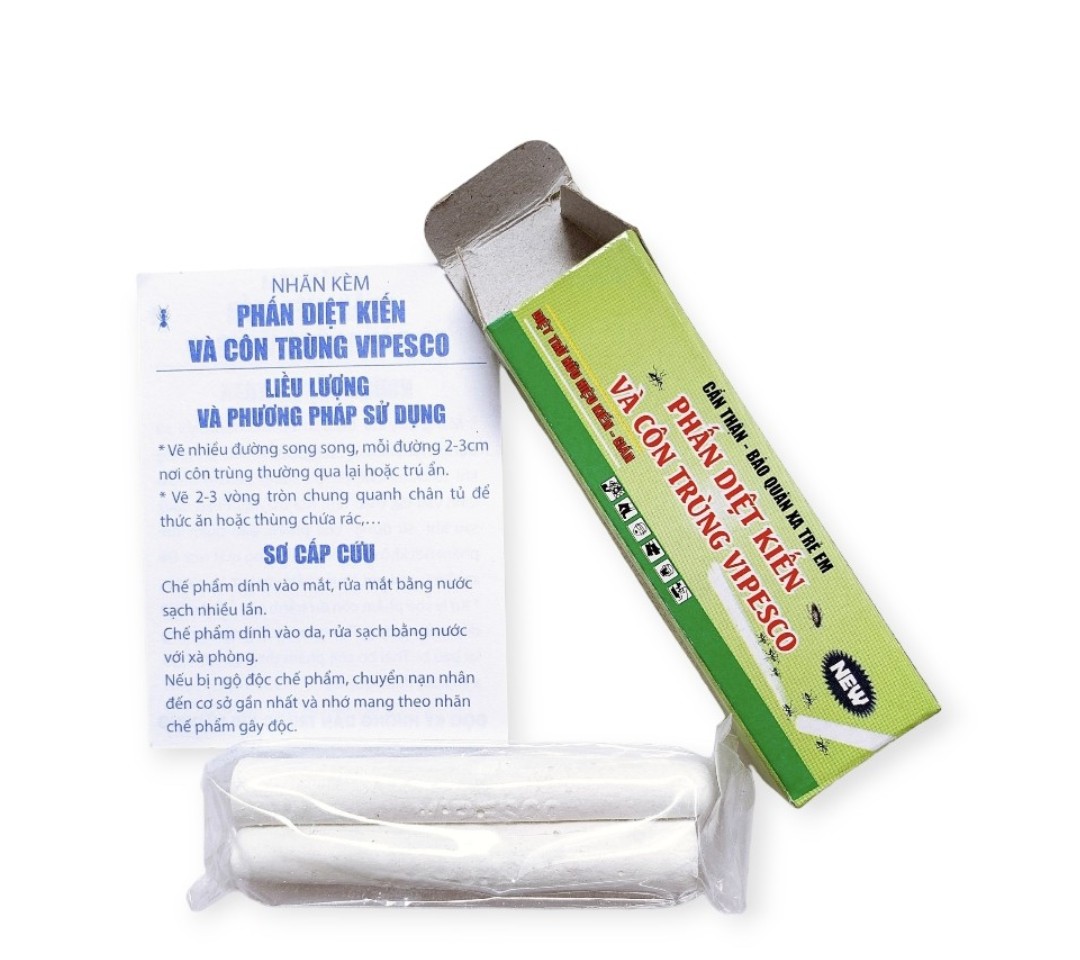 Phấn Viên Diệt Kiến, Gián, Côn Trùng Vipesco (Hộp 2 Viên)
