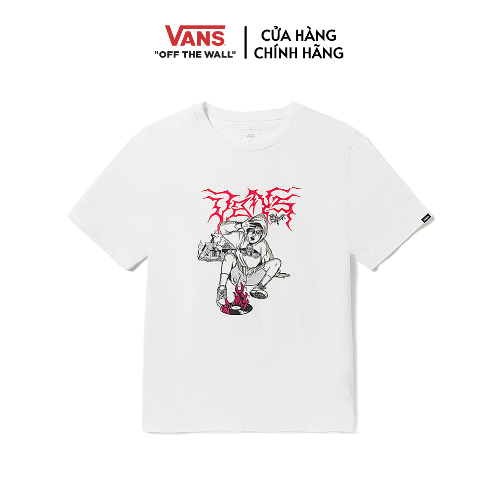Áo Vans Okeh Fire Record Tee VN000FTZWHT
