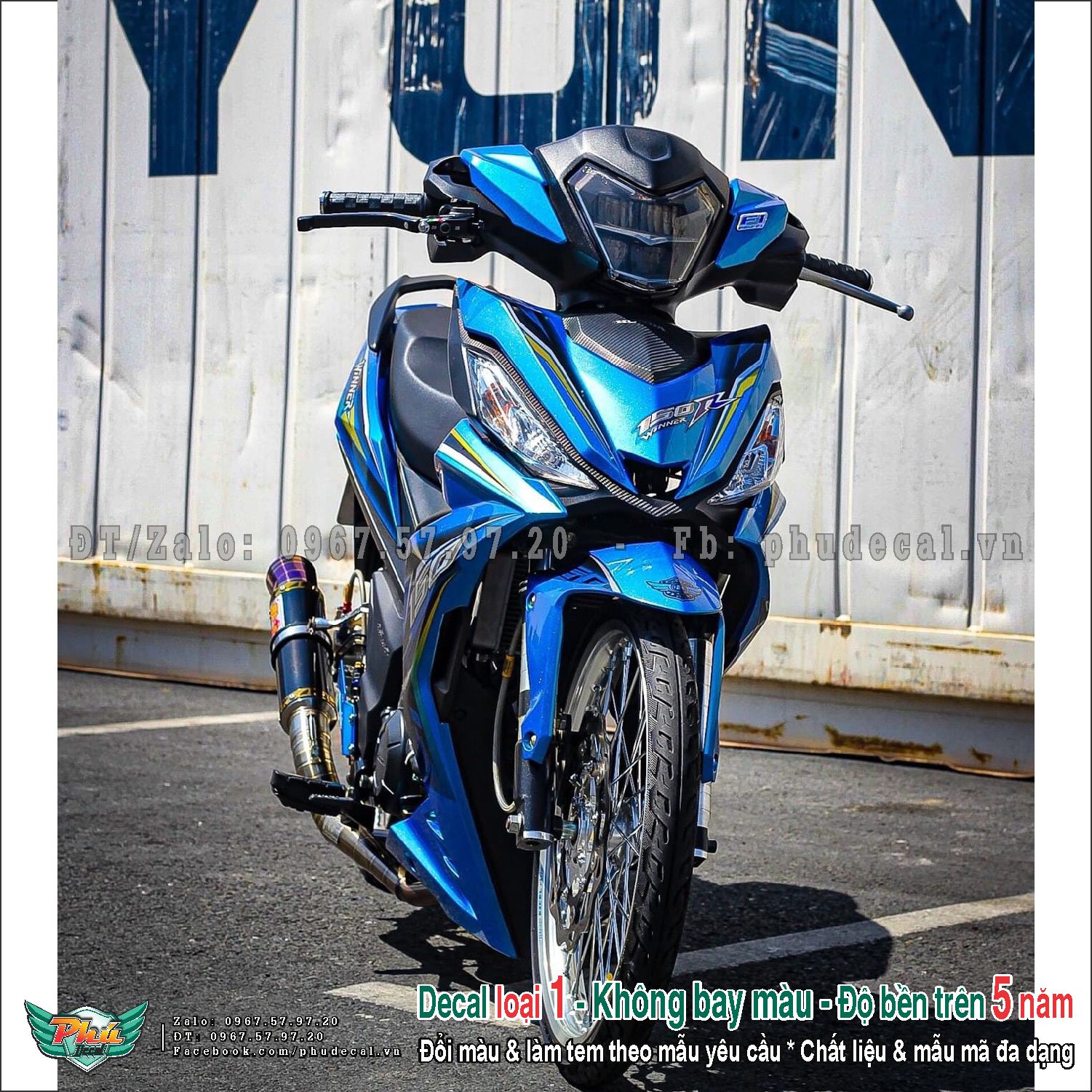Tem rời Winner 150 R xanh (b)