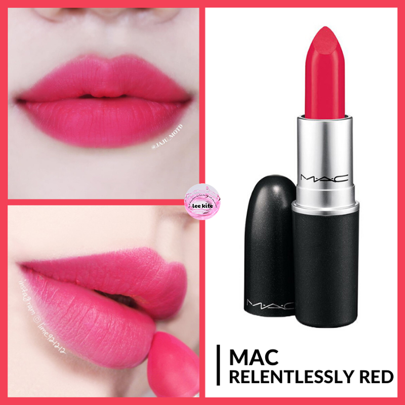 Son Lì Mac Màu 706 Relentlessly Red - Đỏ Hồng San Hô