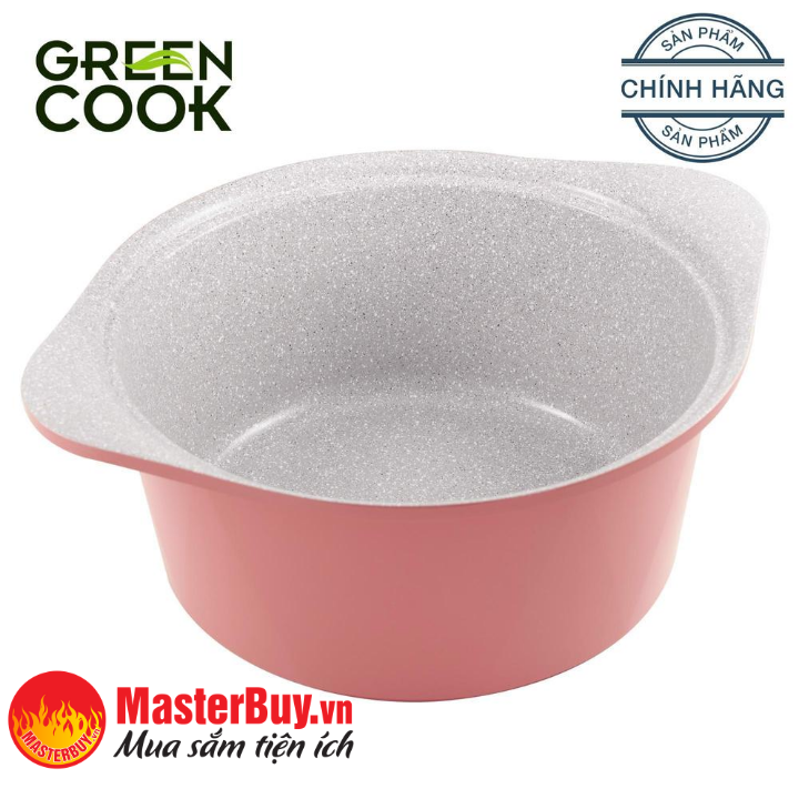 [HCM]Nồi đúc ceramic vân đá 16 cm Green Cook GCS02-16