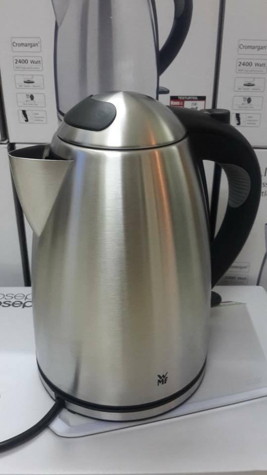 WMF Stelio kettle stainless steel, 1.7l, with filter, 2400W, wireless, illuminated water level indicator, lime water filter, cromargan matt [Energy Class A]