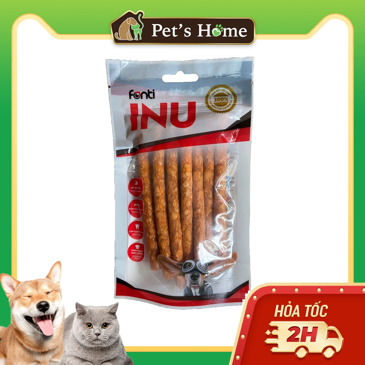 Que gặm sạch răng cho chó Munchy Fonti C28 120g