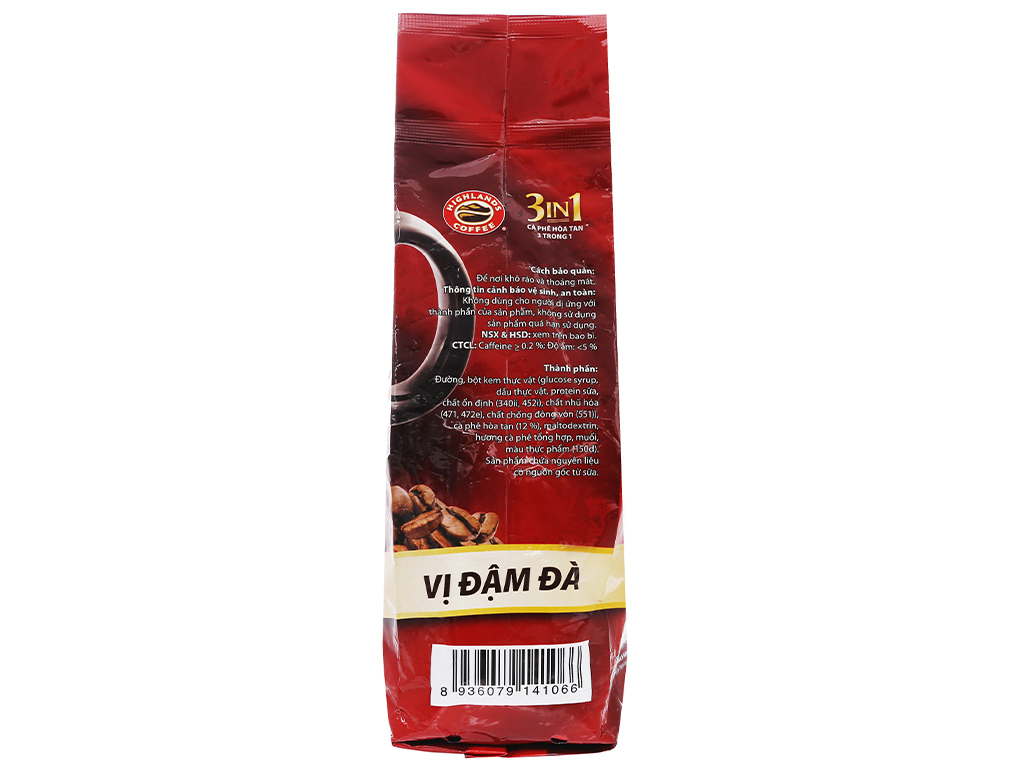 Cà phê sữa Highlands 3 in 1 850g (50 gói x 17g)