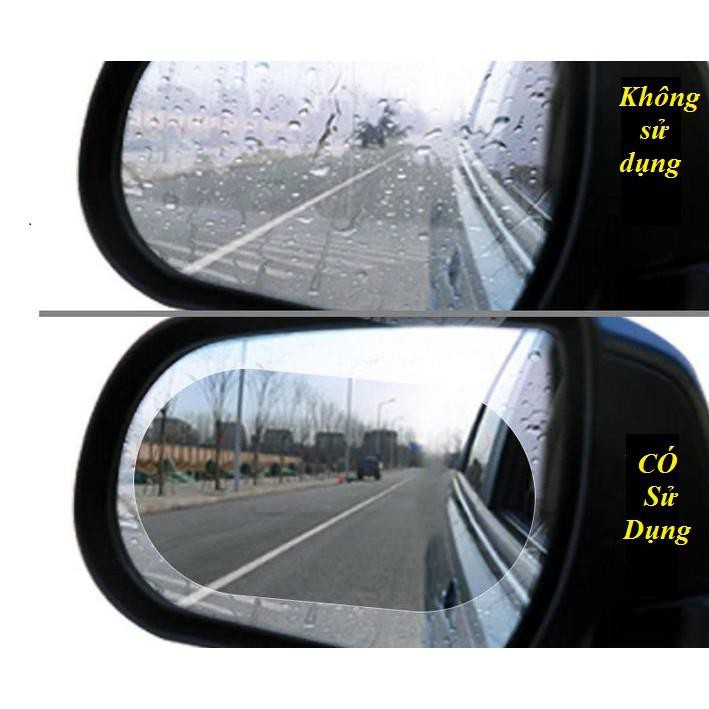 2 miếng dán nano film chống mưa, chống mờ, chống chói và sương mù cho gương chiếu hậu xe hơi, xe máy