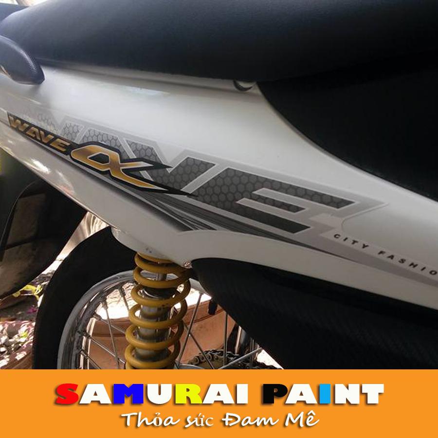 Sơn Samurai - Chai sơn màu trắng ngọc trai K420 Sơn Xịt Samurai