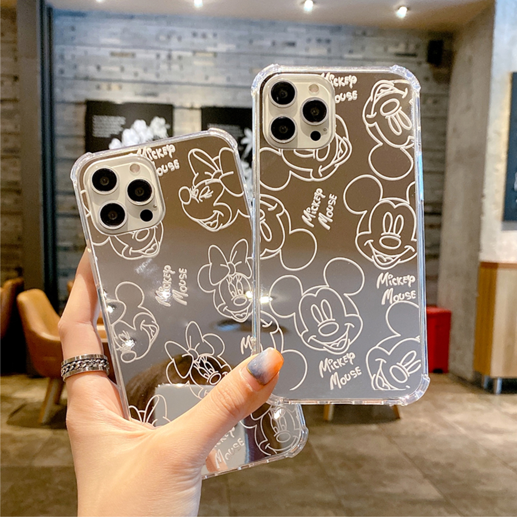 Ốp Lưng Gương Chống Sốc Mickey Mouse