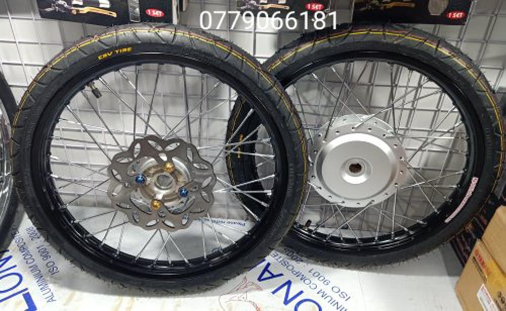 BÁNH CĂM VARIO VISION AIRBLADE MIO CLICK THÁI LUVIAS MIO NOVO ĐÙM MẠ CROM NIỀNG NHÔM KÈM ĐĨA VỚI ỐC KIỂU FULL VỎ RUỘT GẮN VỪA KHÔNG CHẾ