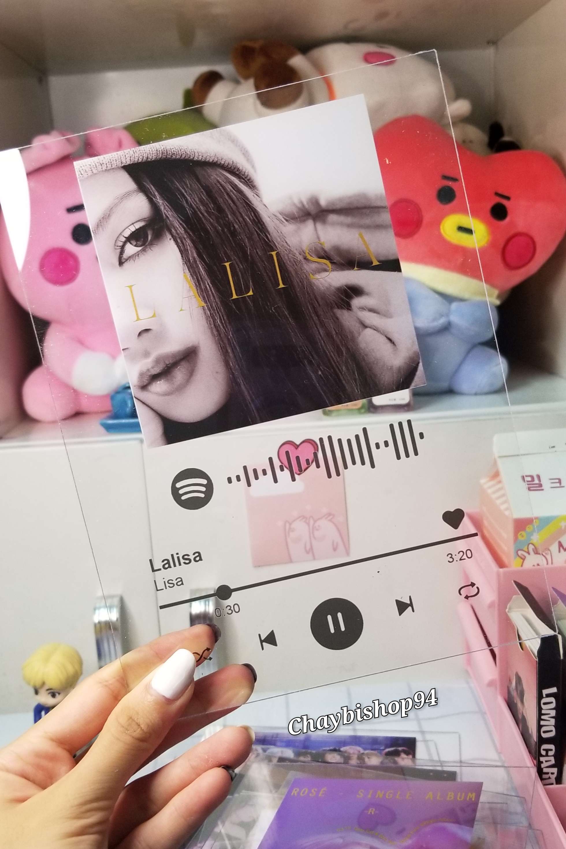 Khung ảnh mica spotify size A5 BTS BLACKINK IU