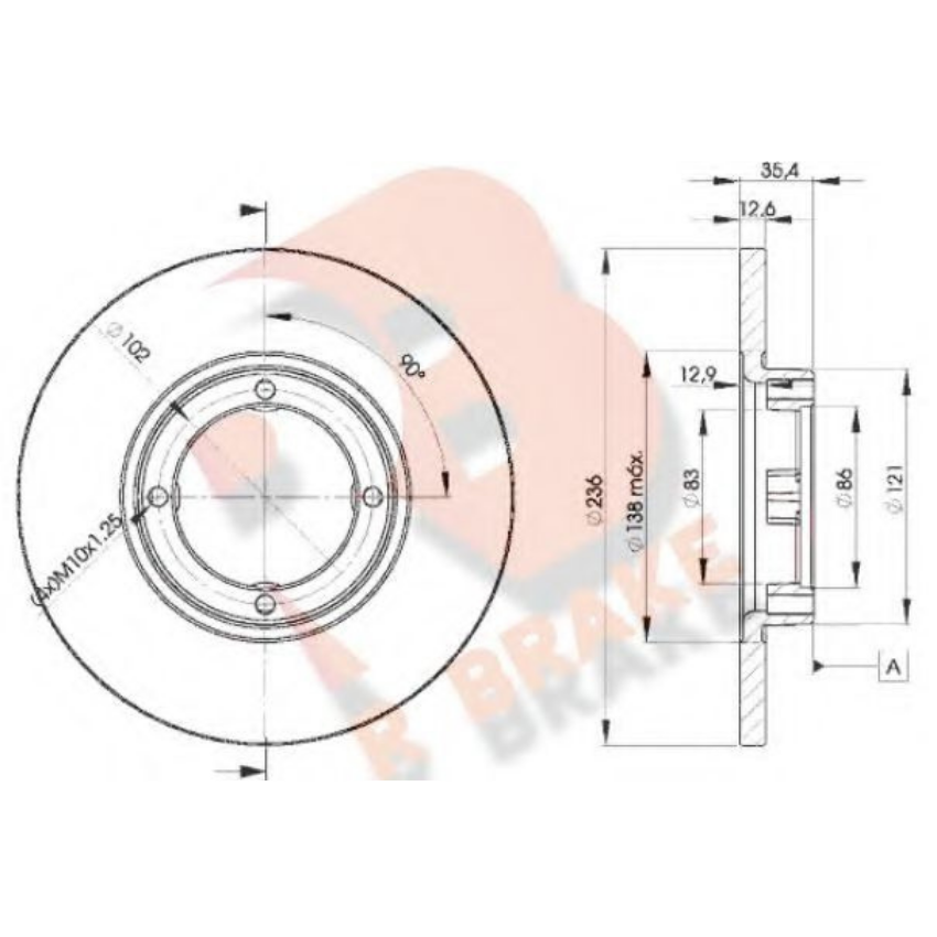Đĩa phanh trước DAEWOO MATIZ 1-2-3, MSP: 96320531