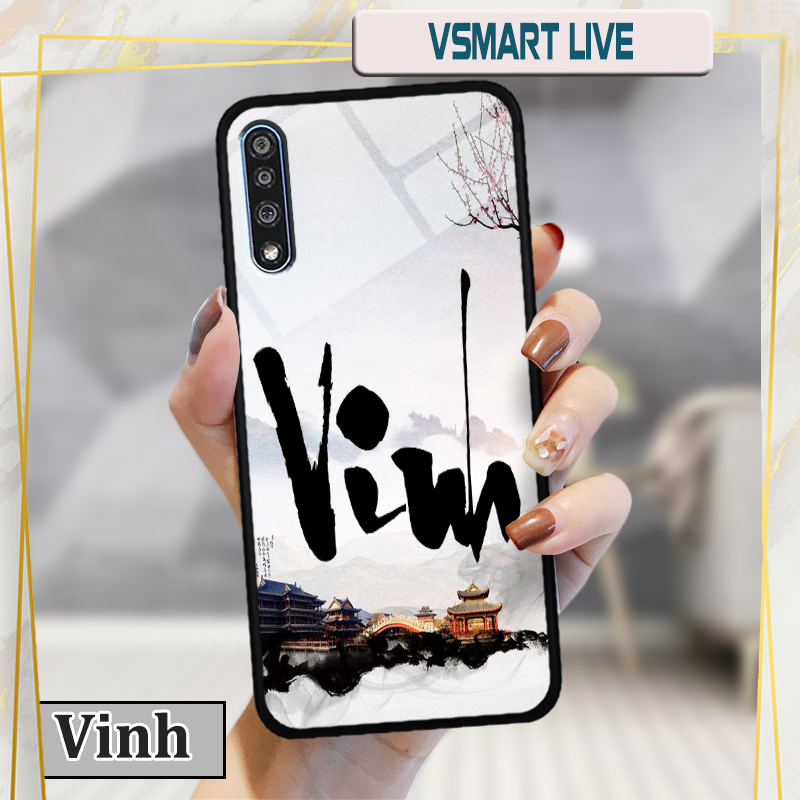 Ốp lưng kính VSMART LIVE hình chữ thư pháp