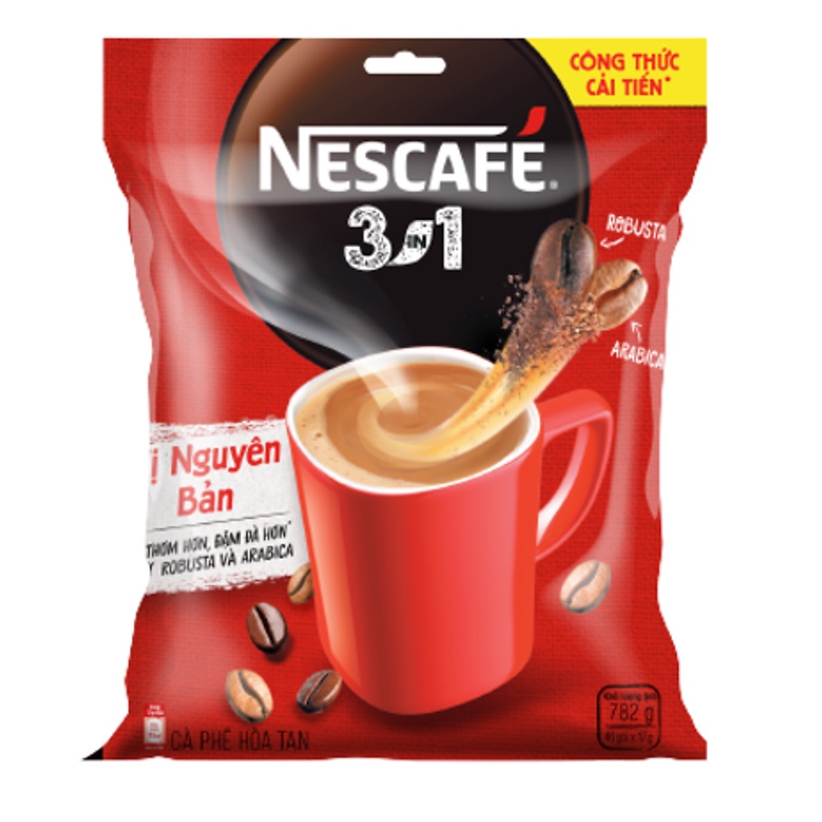 Combo 9 bịch nescafe đen/xanh đậm/đỏ date mới