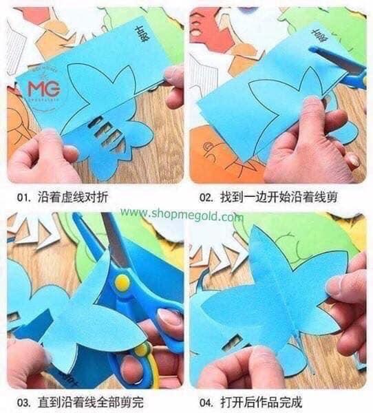 BỘ KÉO CẮT GIẤY THỦ CÔNG CHO BÉ YÊU