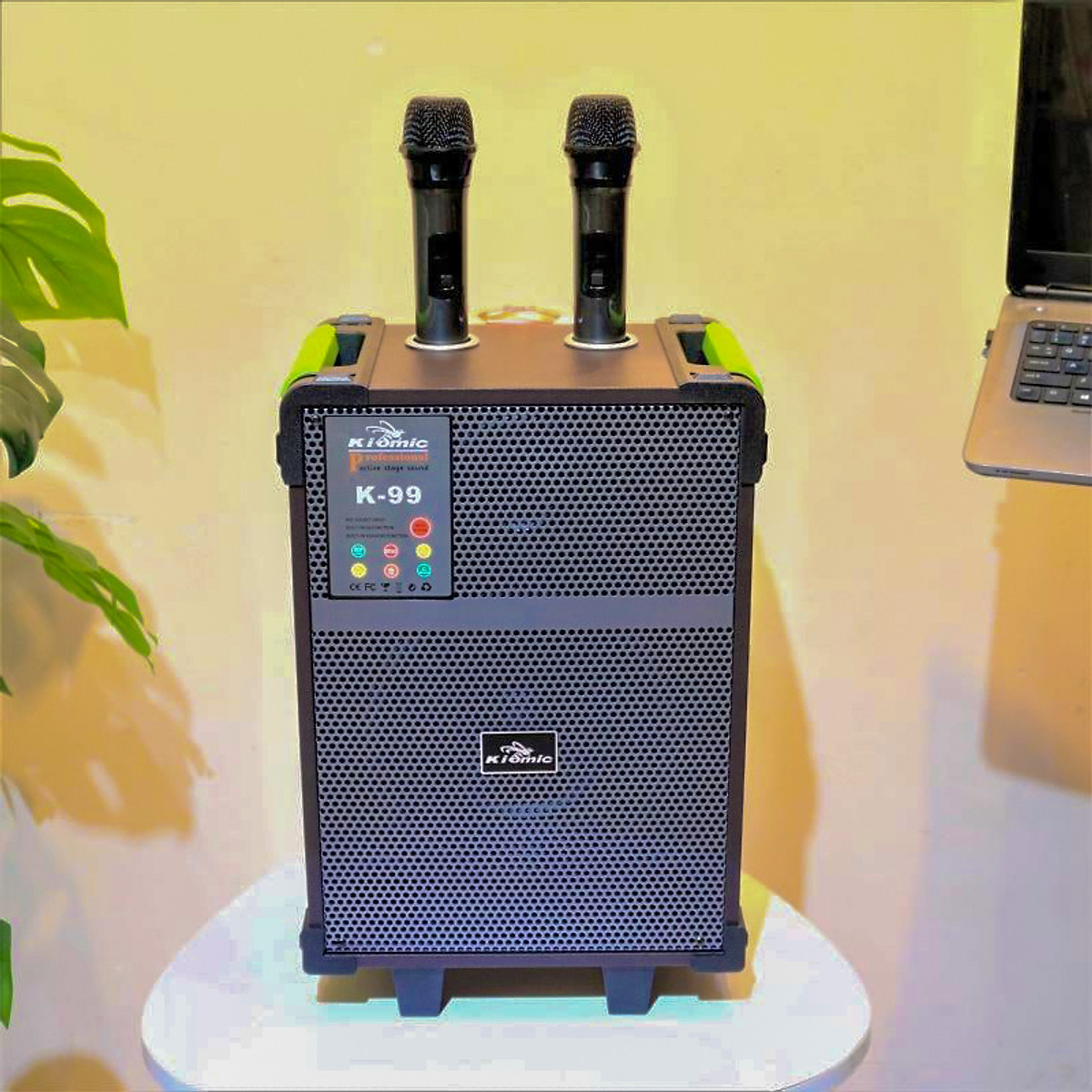 Loa Kéo KIOMIC K99 - Loa Bluetooth Karaoke Công Suất Lớn, Bass 2 Tấc Âm Thanh Sống Động Không Rè, Tặng Kèm 2 Micro Karaoke Chống Hú Bắt Âm Tốt - Loa Kéo Karaoke Hàng Nhập Khẩu Bảo Hành 12 Tháng