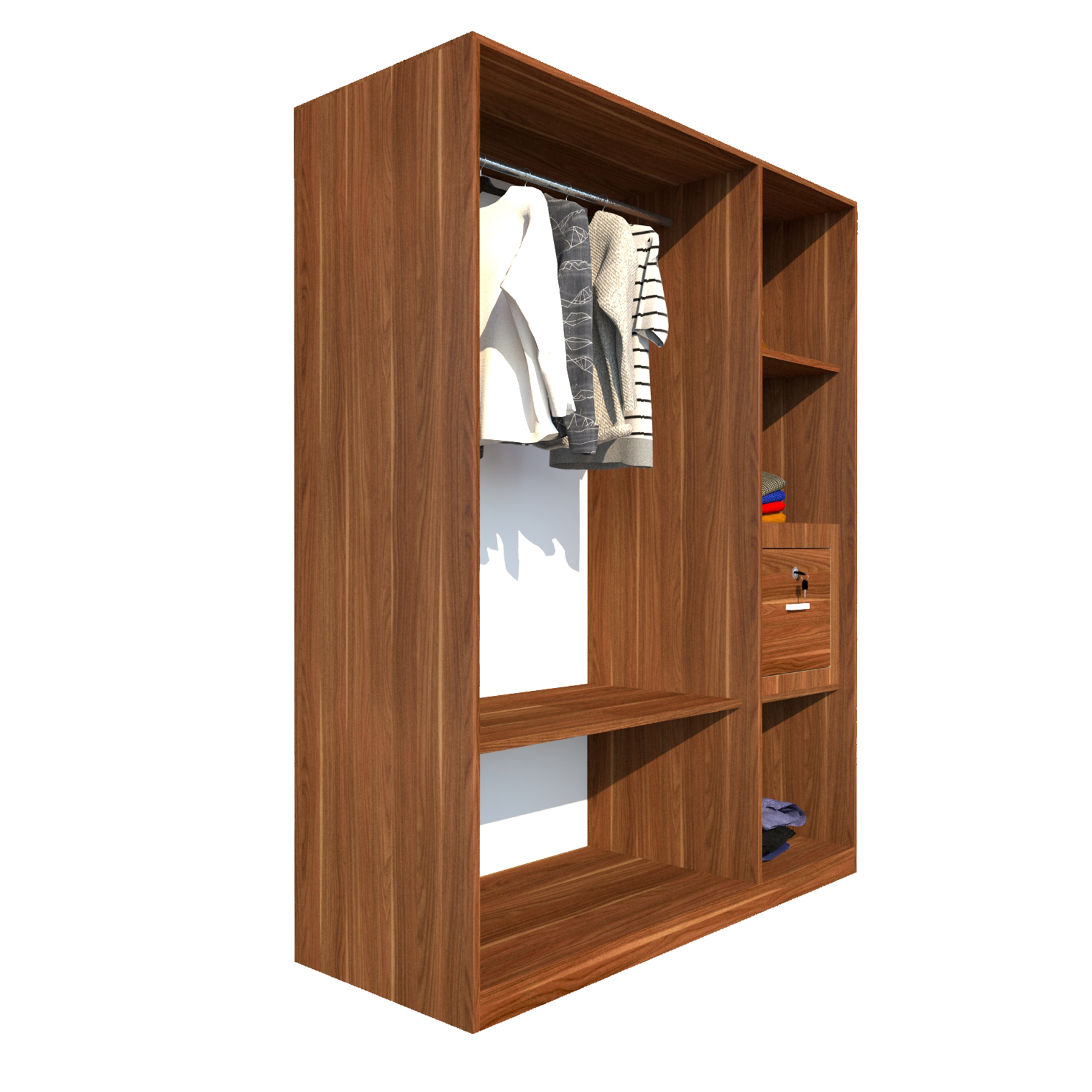 [Trả góp 0%] Tủ Quần Áo OHAHA-049 (1m6x2m)