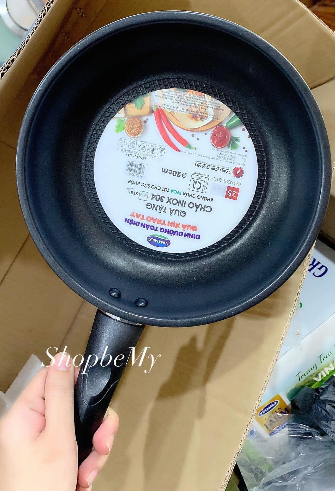 chảo chống dính inox FIVE-STAR - 3 đáy cho bếp từ