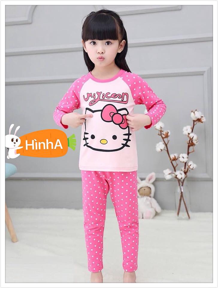 SÉT BỘ THUN TAY DÀI BÉ GÁI