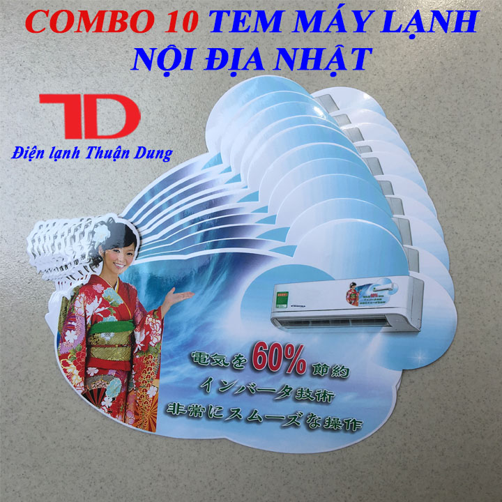 Combo 10 Tem Máy Lạnh nội địa Nhật mẫu 2