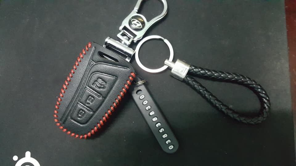 Bao da chìa khóa Hyundai Santafe