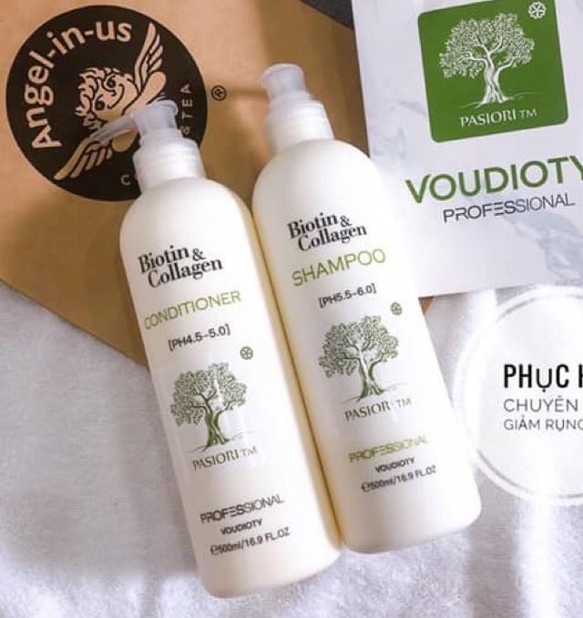 Biotin & collagen shampoo, stimulating hair growth against hair loss, alkaline shampoo biotin pair 500ml