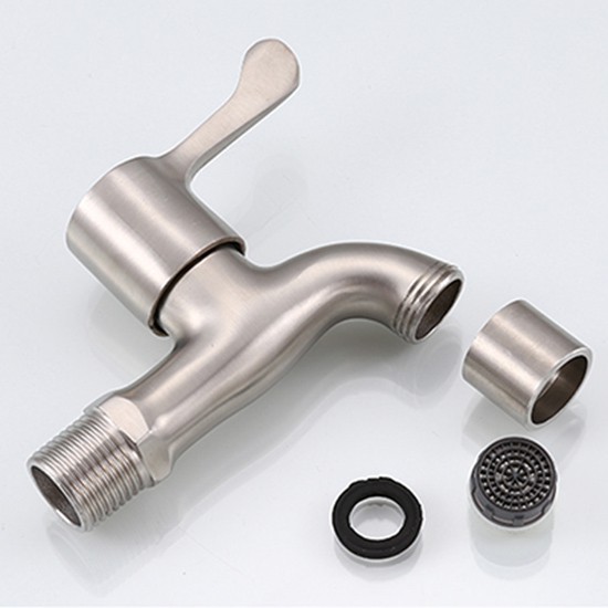Vòi nước inox - vòi hồ, vòi nước, vòi máy giặt - vòi đúc liền khối 304
