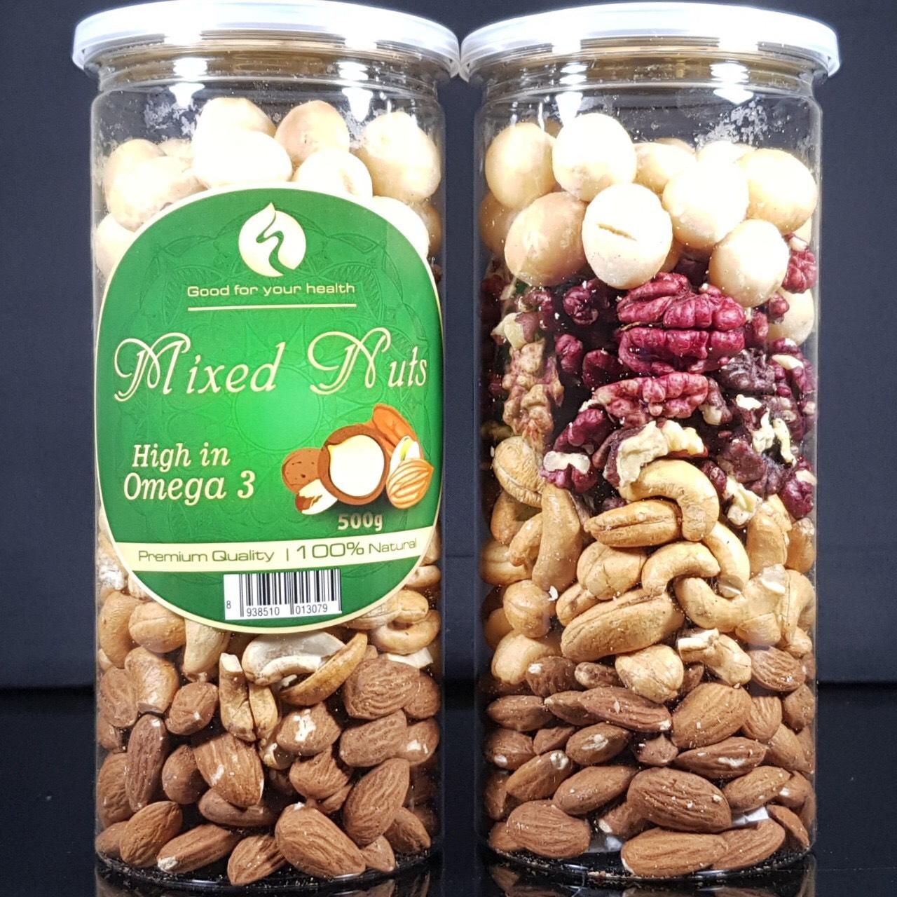 Mixed Nuts 3 Loại Hạt Đã Tách Vỏ (Hạnh Nhân, Mắc Ca, Óc Chó Đỏ)