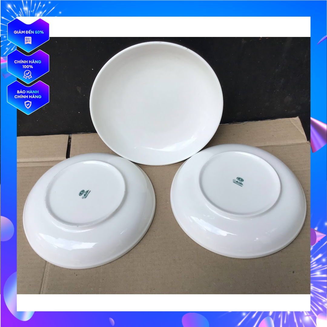 [Ảnh thật] Combo 3 dĩa sứ cao cấp sâu lòng 8inch (20cm) ảo
